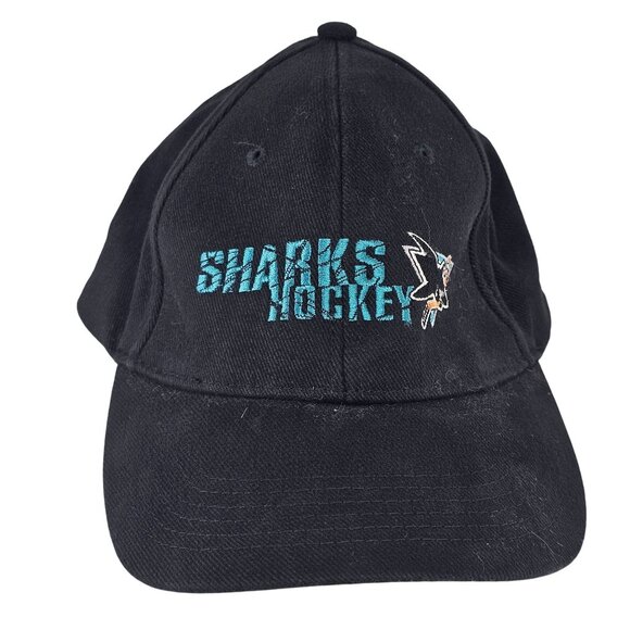 San Jose Sharks Hockey Cap Hat Black L/XL It'll Swallow You Whole - Picture 1 of 8